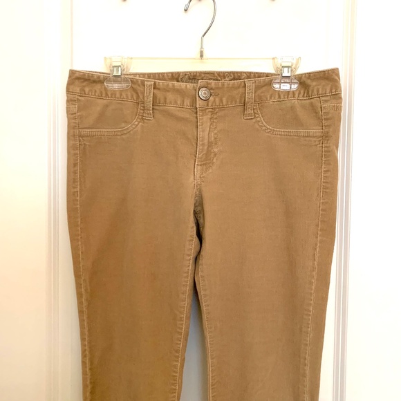 American Eagle Women Stretch Skinny Corduroy Jeggings Light Brown Size 6 - Picture 2 of 11